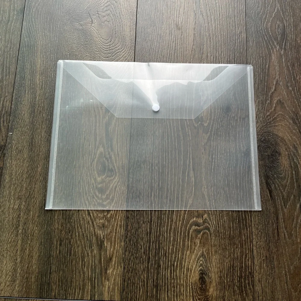 Clear Plastic Document Folders Set